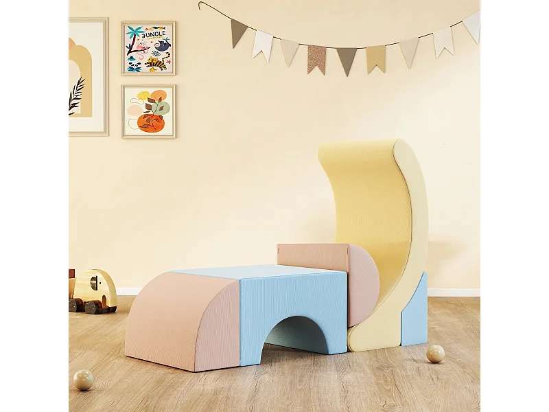 Set 5 costruzioni morbide per bambini 1.5-8 anni multicolore