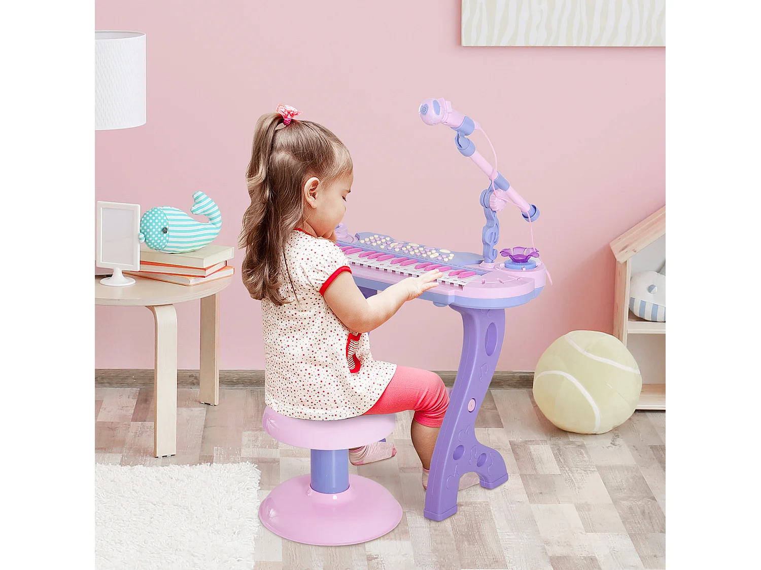 Pianola bimbi 37 tasti microfono sgabello 12 strumenti 12 ritmi