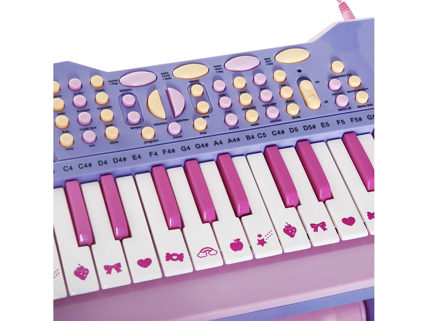 Pianola bimbi 37 tasti microfono sgabello 12 strumenti 12 ritmi