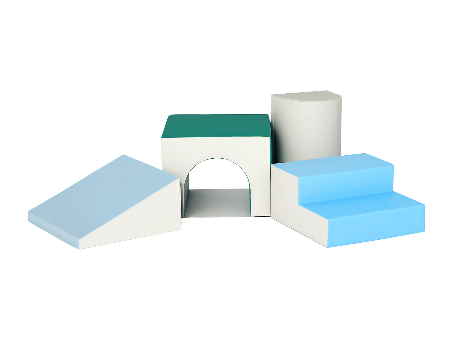 Set 4 blocchi di costruzioni morbidi per bambini 1-3 anni modulabili