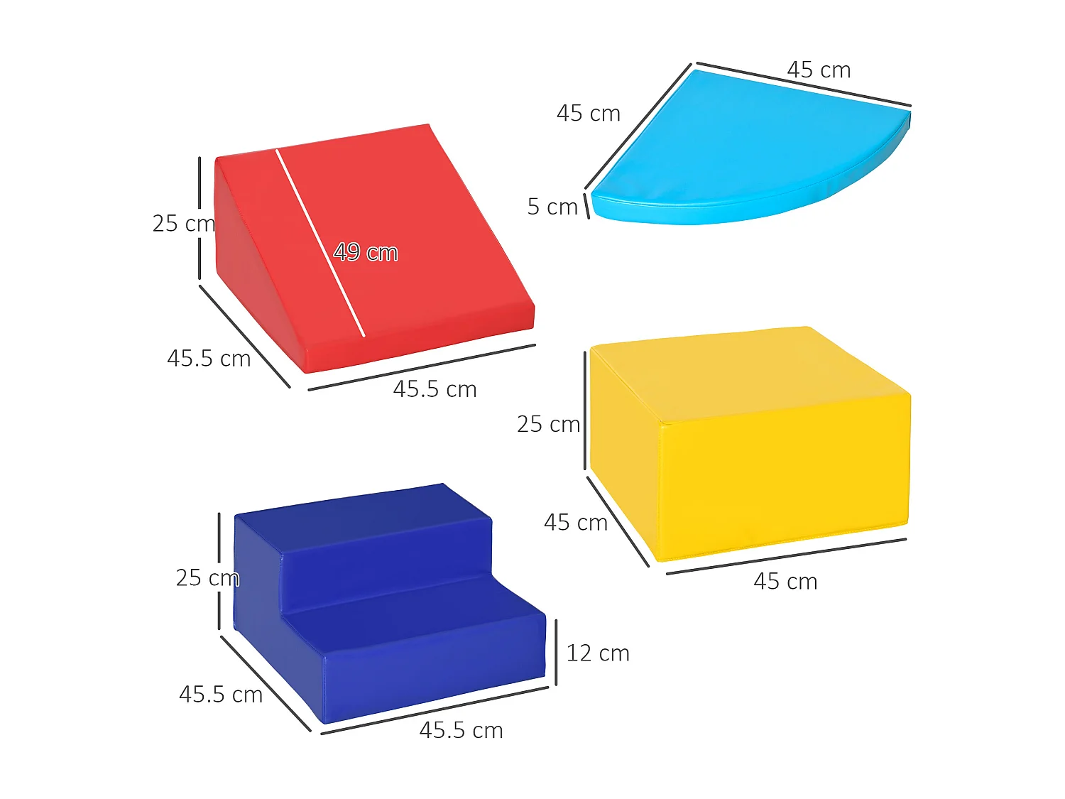 Set costruzioni morbide da 4 pezzi per bambini da 1-3 anni