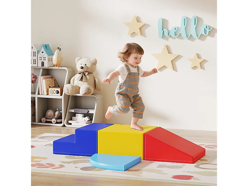 Set costruzioni morbide da 4 pezzi per bambini da 1-3 anni