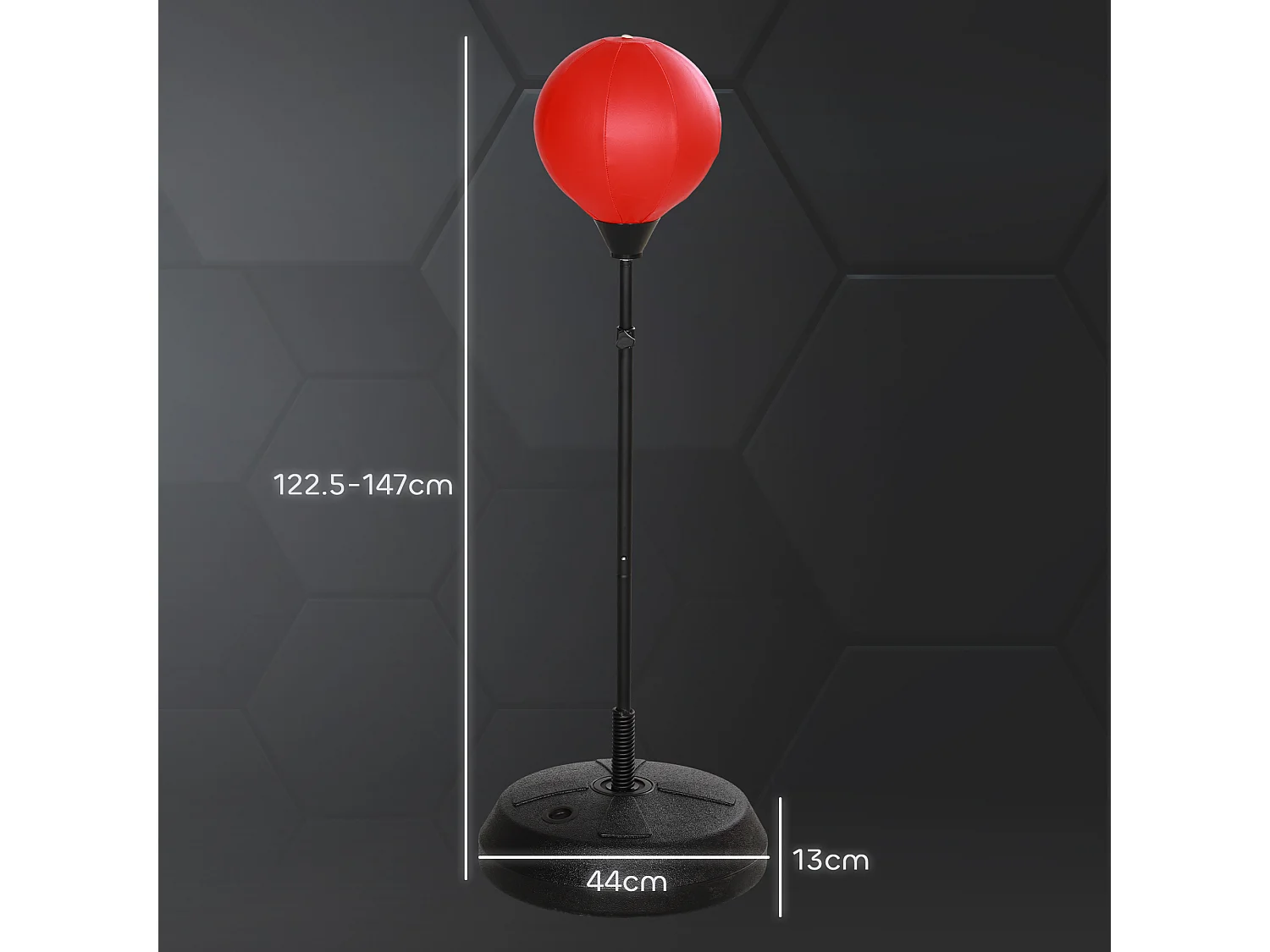 Punching ball per bambini 5-10 anni regolabile con guantoni rosso