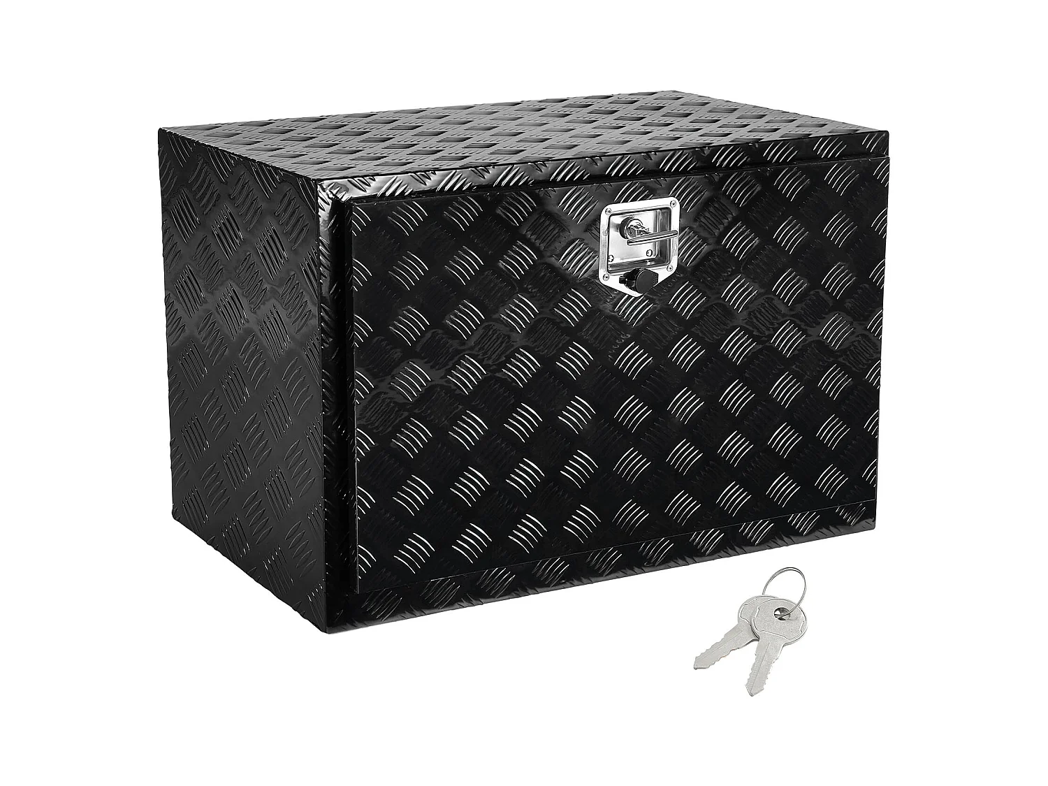 Boîte à Outils SucceBuy Coffre à Outils en Aluminium pour Dessous de Caisse de Camion, 91.44 x 60.96 x 60.96 cm pour Rangement de Remorque