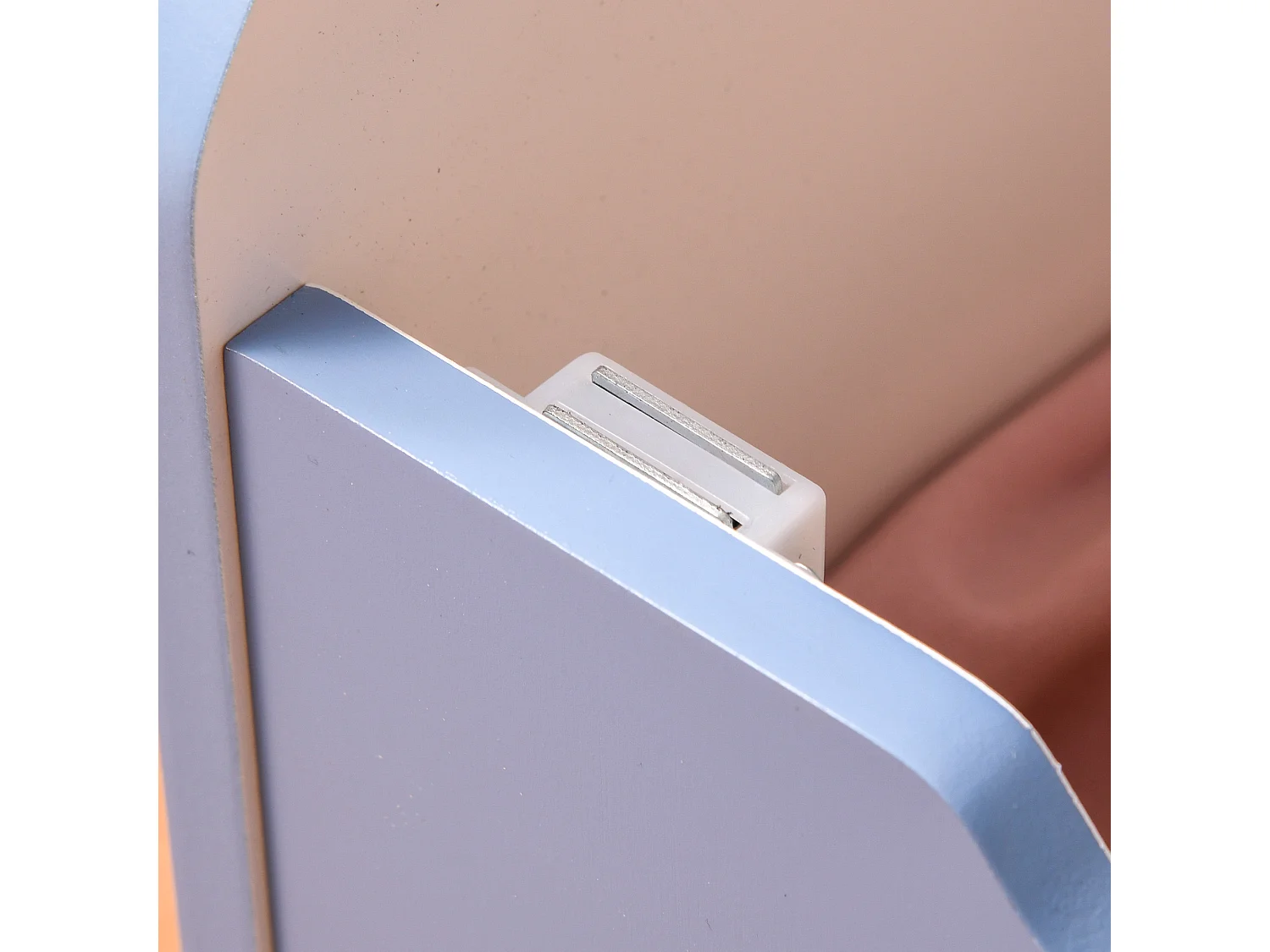 Cassapanca baule portagiochi panca per bambini 3-8 anni in legno blu