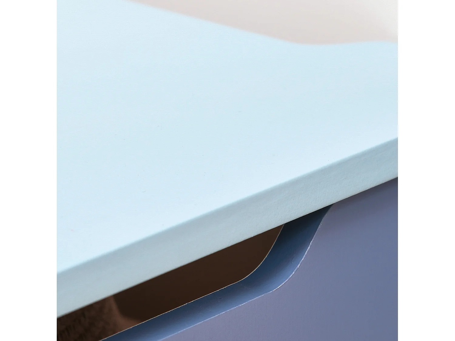 Cassapanca baule portagiochi panca per bambini 3-8 anni in legno blu