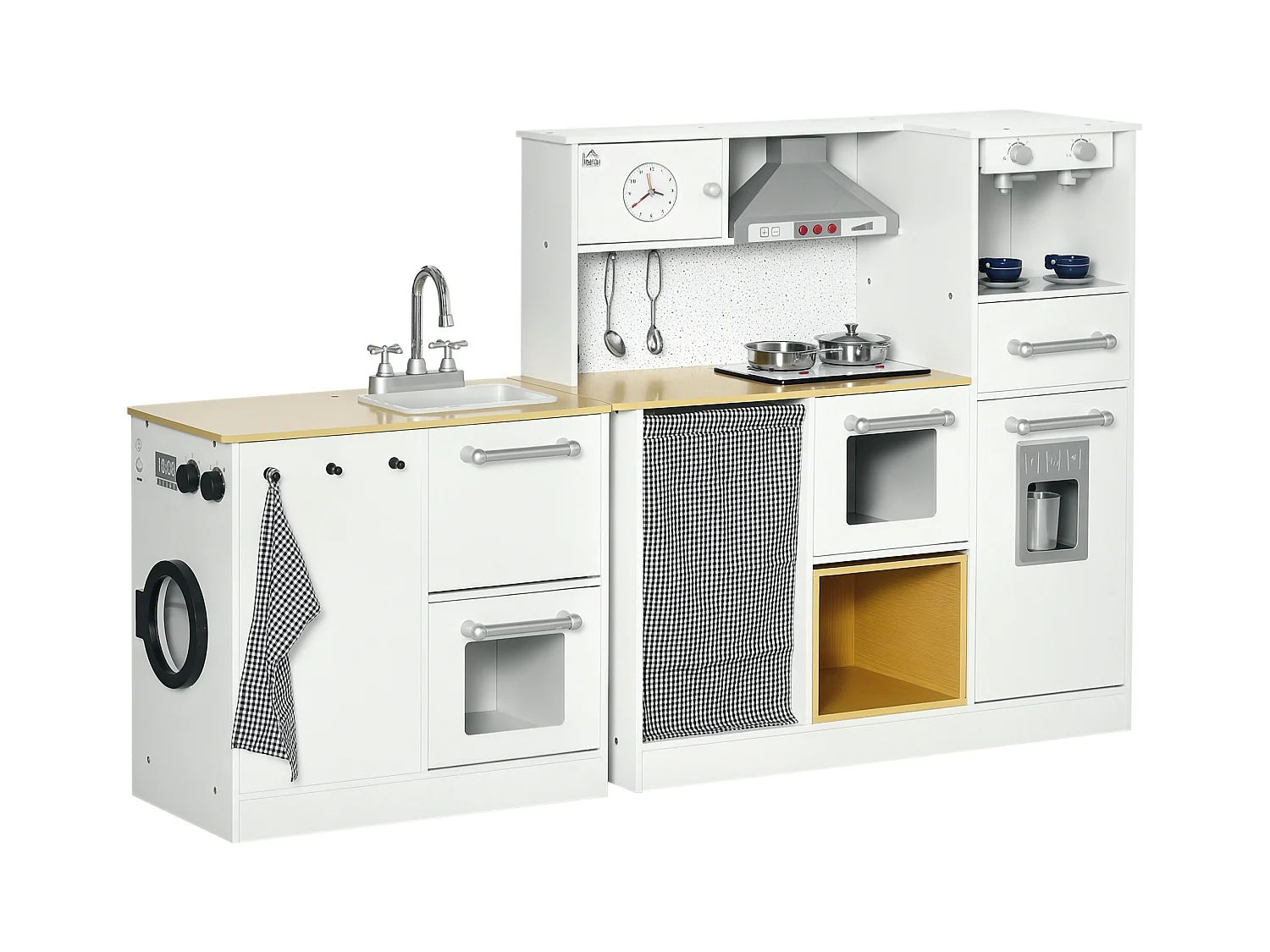 Cucina giocattolo in legno per bambini 3-6 anni design 2 pezzi