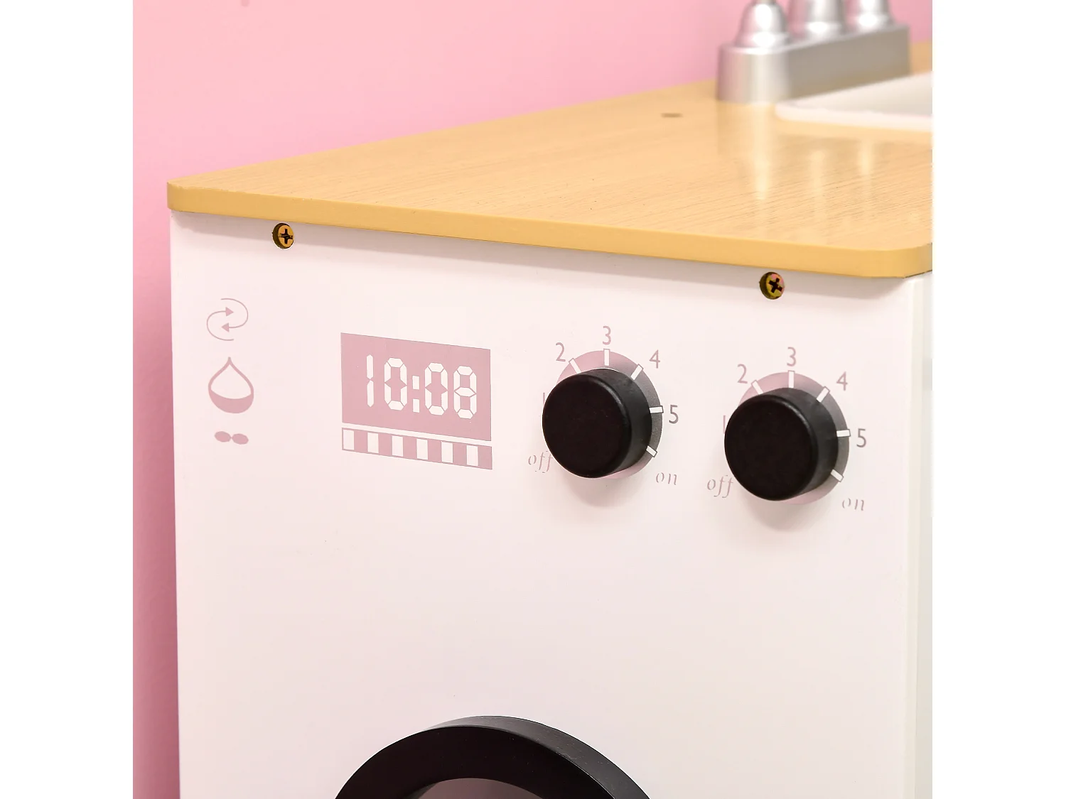 Cucina giocattolo in legno per bambini 3-6 anni design 2 pezzi