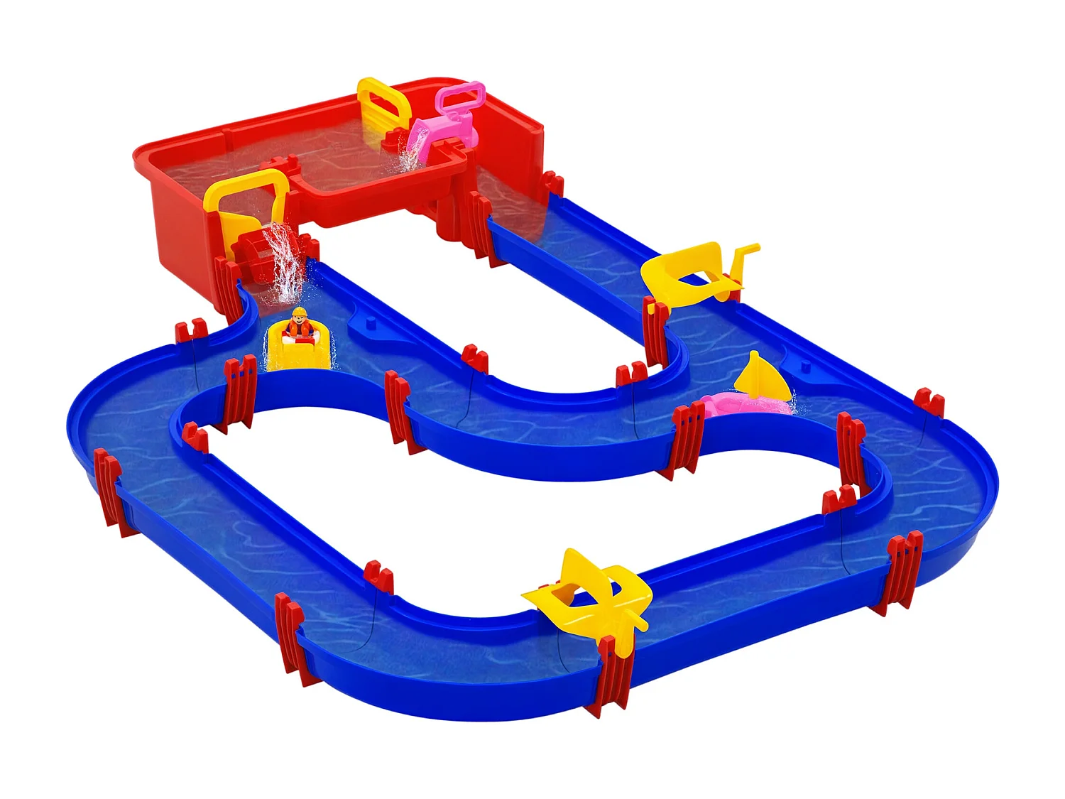 Playset per bambini 3-6 anni 53pz con acqua e sabbia blu rosso