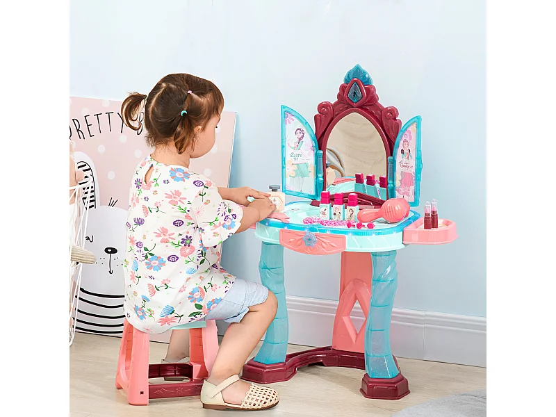 Set toeletta con sgabello per bimbi 3-6anni con luci e musica