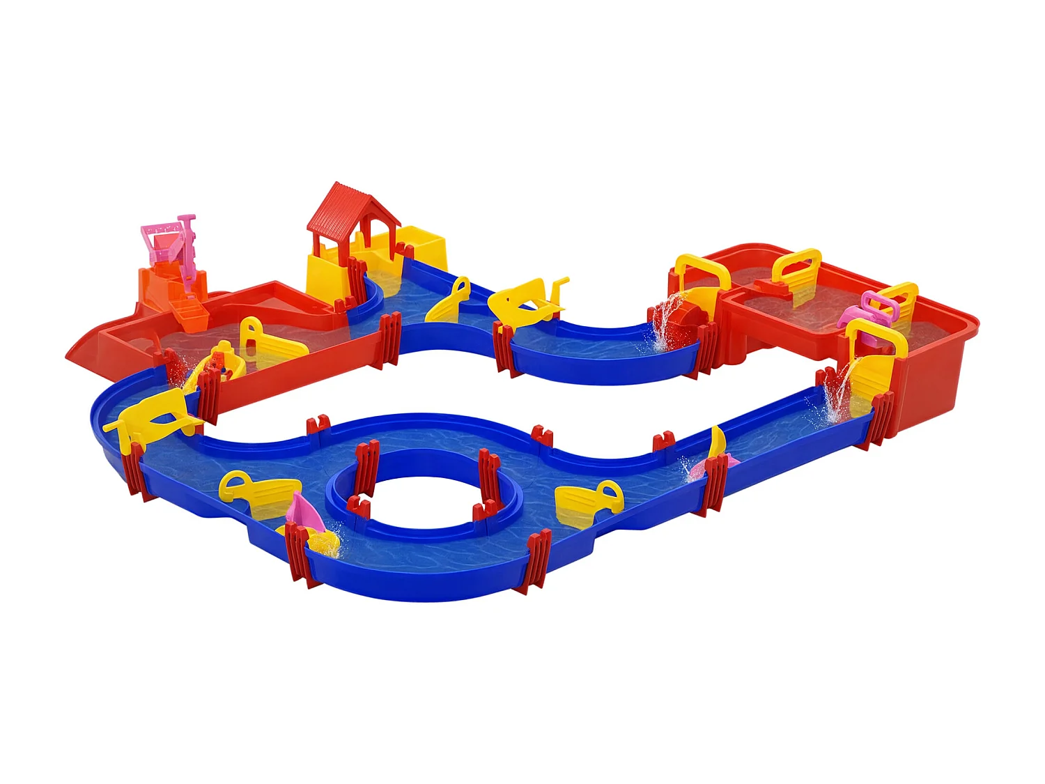 Playset per bambini 3-6 anni 78 pz con acqua e sabbia blu rosso