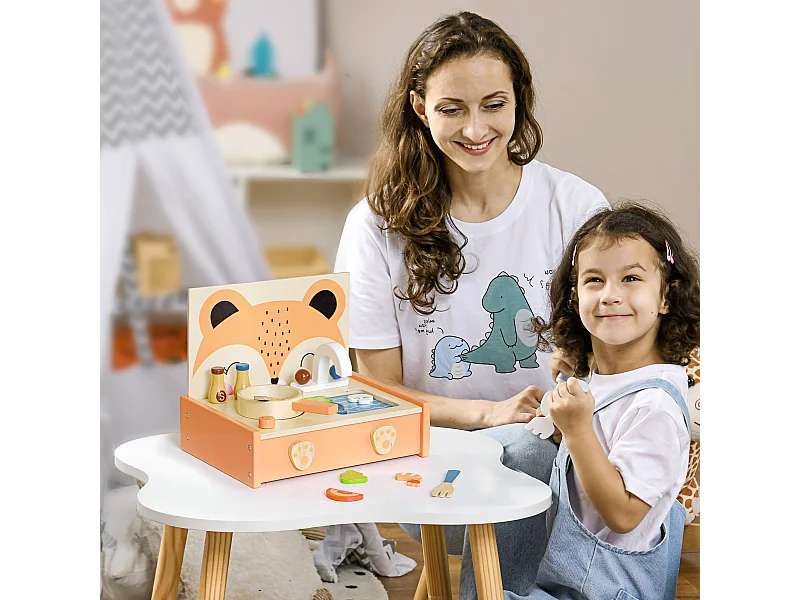 Mini cucina giocattolo in legno per bambini 3-5 anni