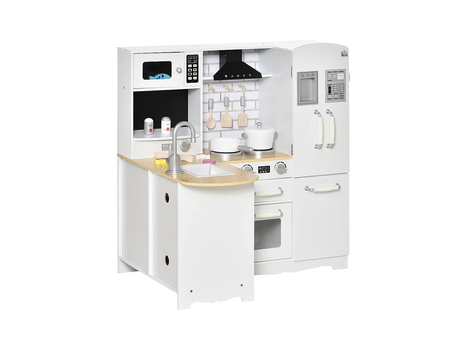 Cucina giocattolo in legno per bambini da 3-6 anni 14 accessori