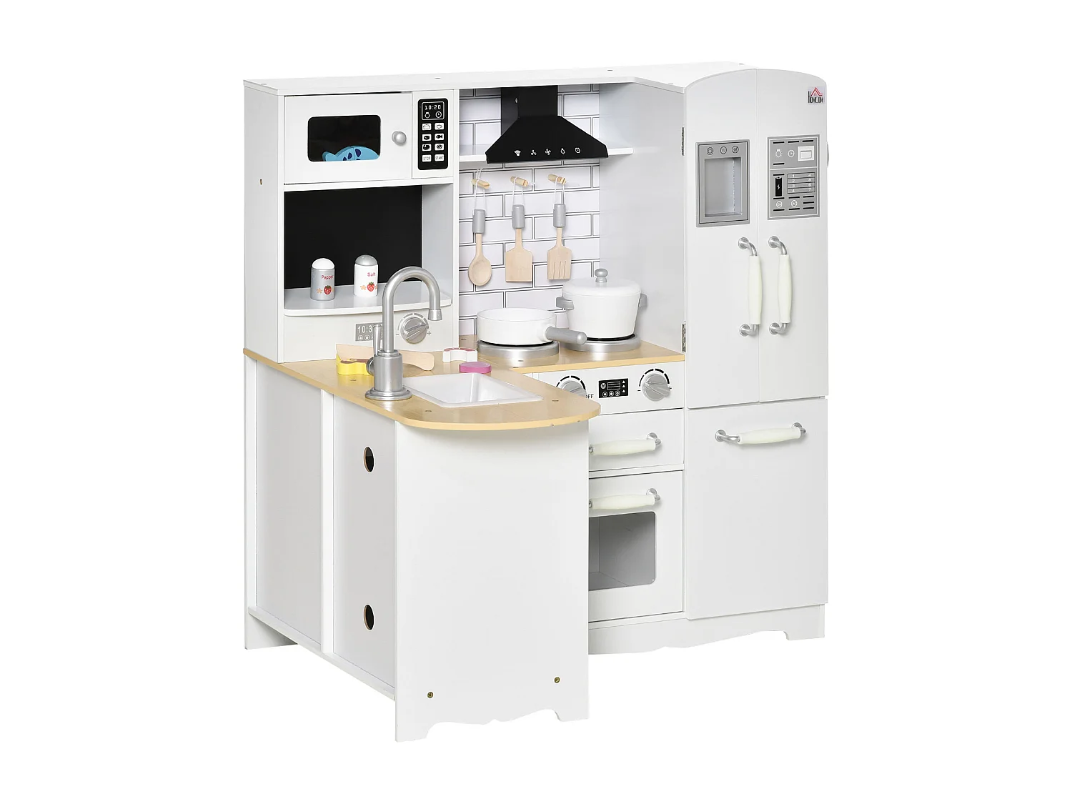 Cucina giocattolo in legno per bambini da 3-6 anni 14 accessori