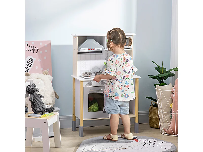 Cucina giocattolo per bambini 3-6 anni ad altezza regolabile