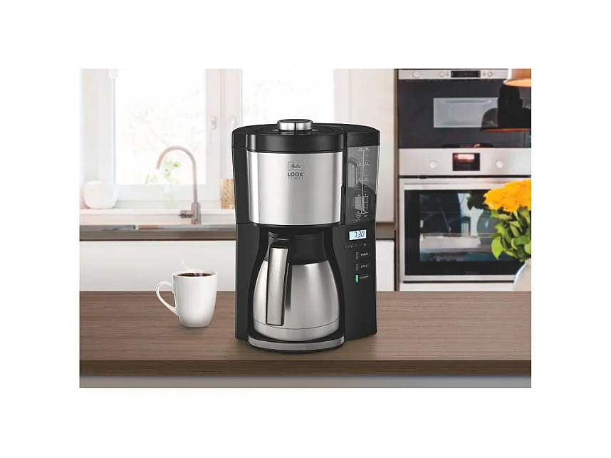 Ekspres do kawy Melitta 1025-18 Look Therm Timer czarno-srebrny (1025-18)