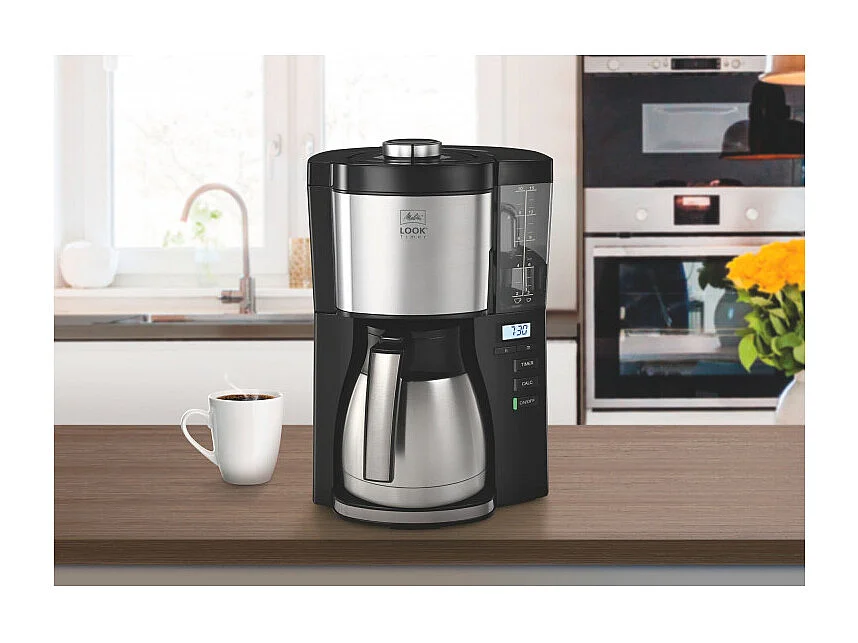 Ekspres do kawy Melitta 1025-18 Look Therm Timer czarno-srebrny (1025-18)