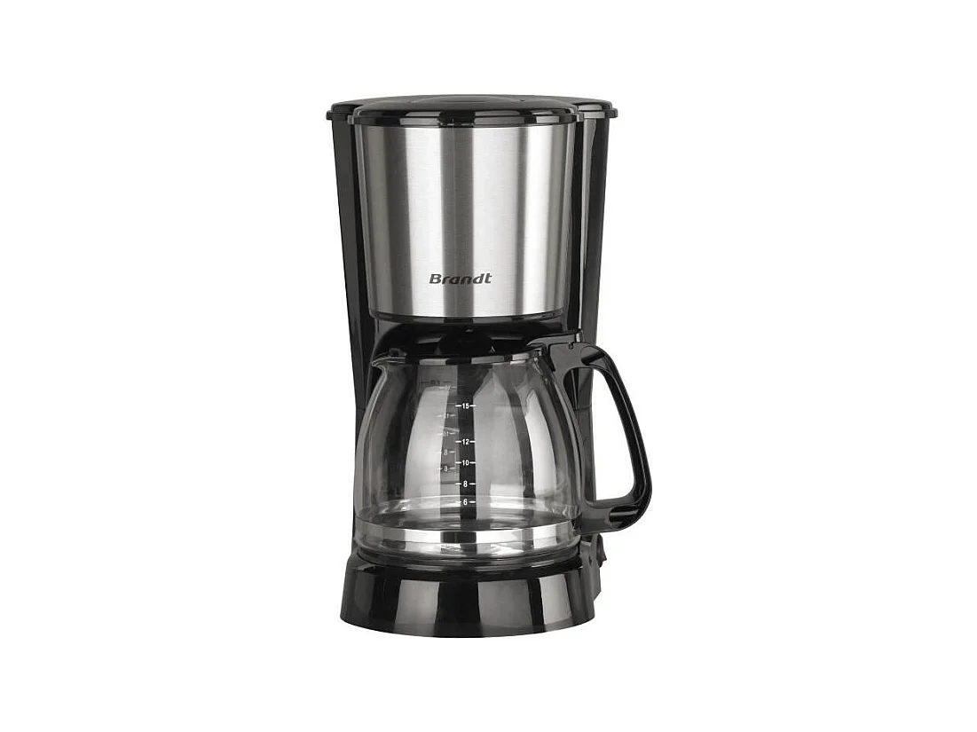 Cafetiere électrique - BRANDT - CAF815X - 15 tasses - 800 W - Noir
