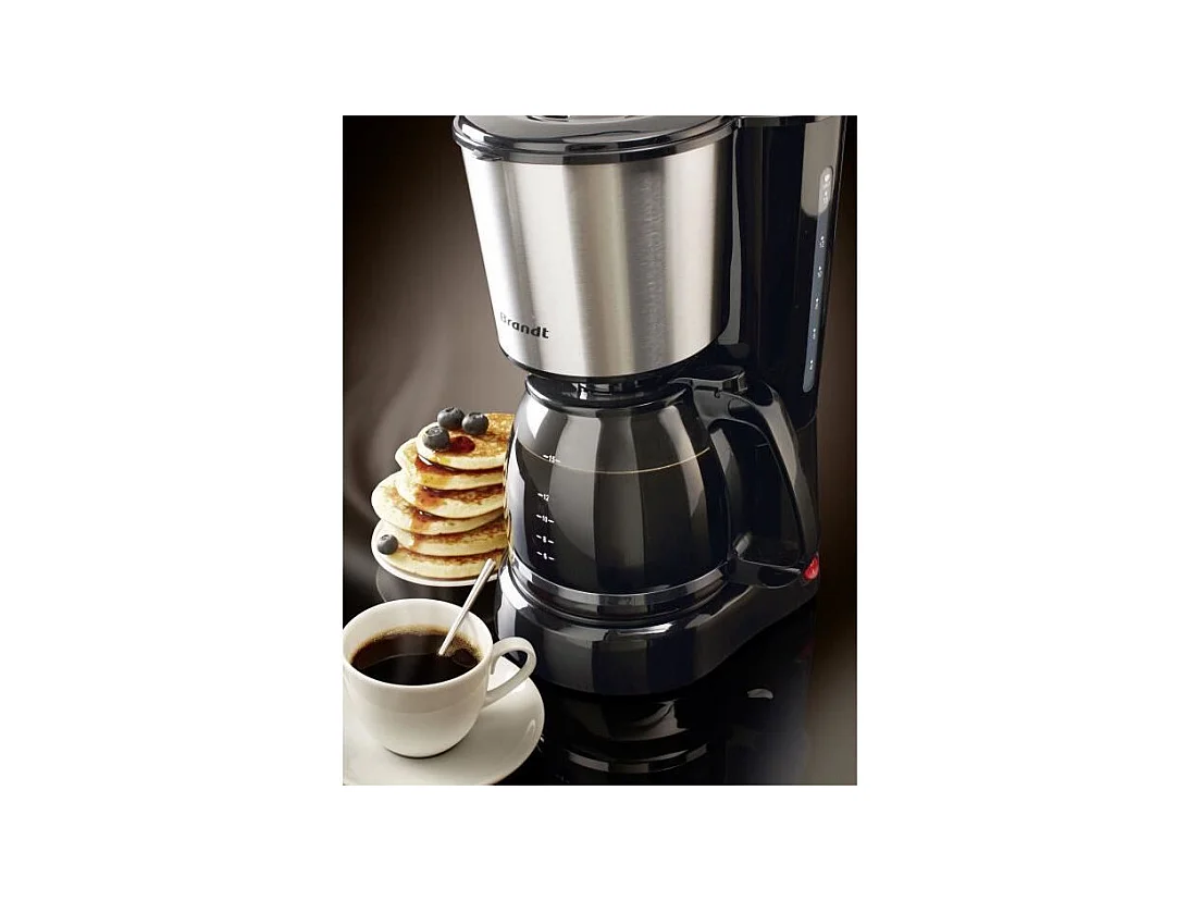 Cafetiere électrique - BRANDT - CAF815X - 15 tasses - 800 W - Noir