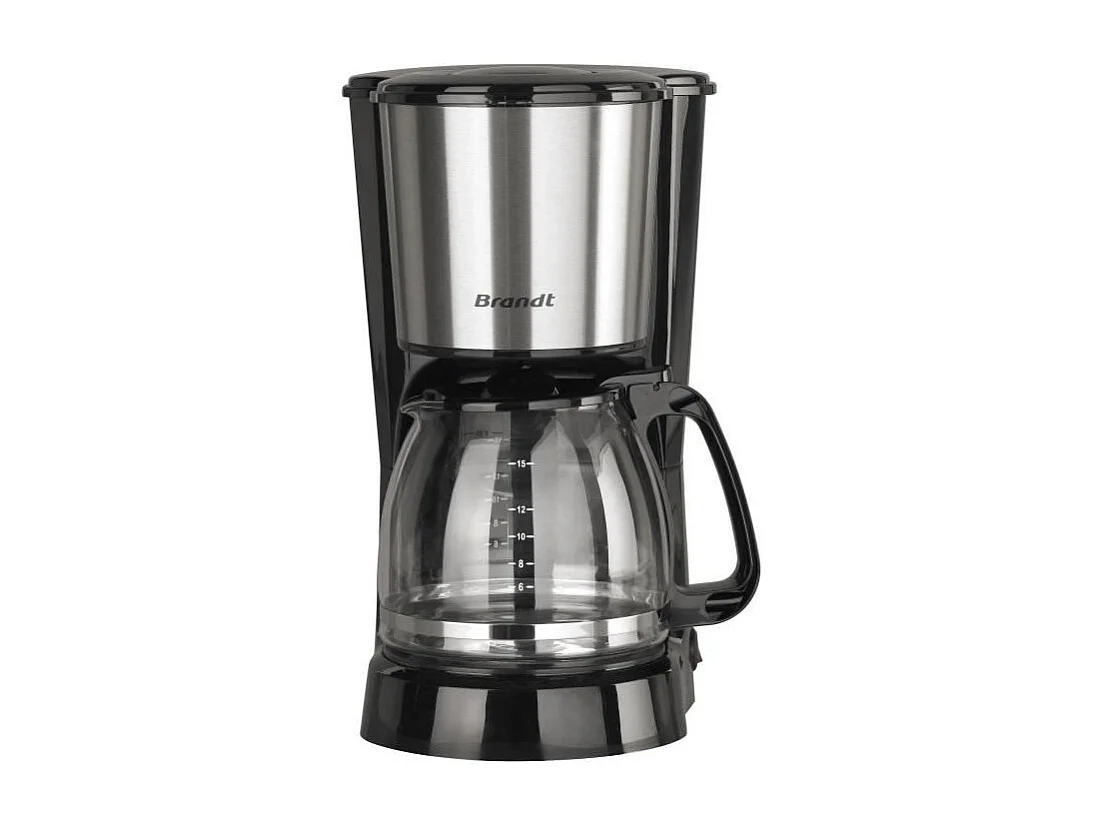Cafetiere électrique - BRANDT - CAF815X - 15 tasses - 800 W - Noir