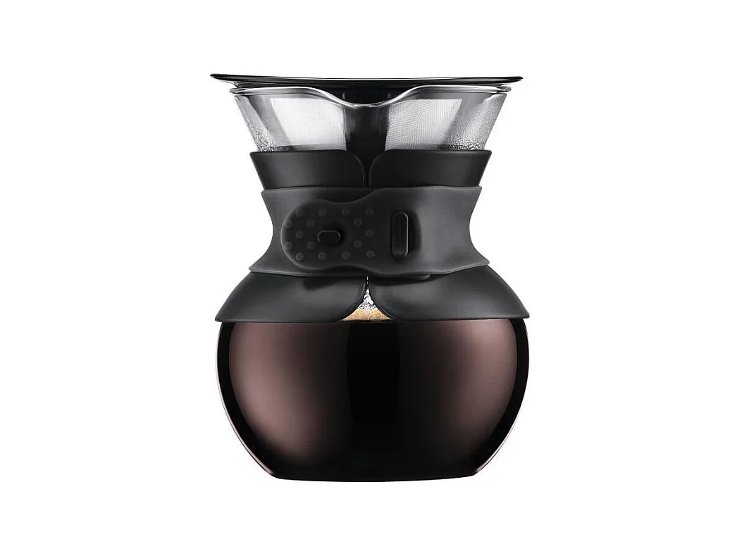 Kawiarka POUR OVER BODUM, Stały Filtr Ze Stali Nierdzewnej, 0.5L, 4 Filizanki - Czarny