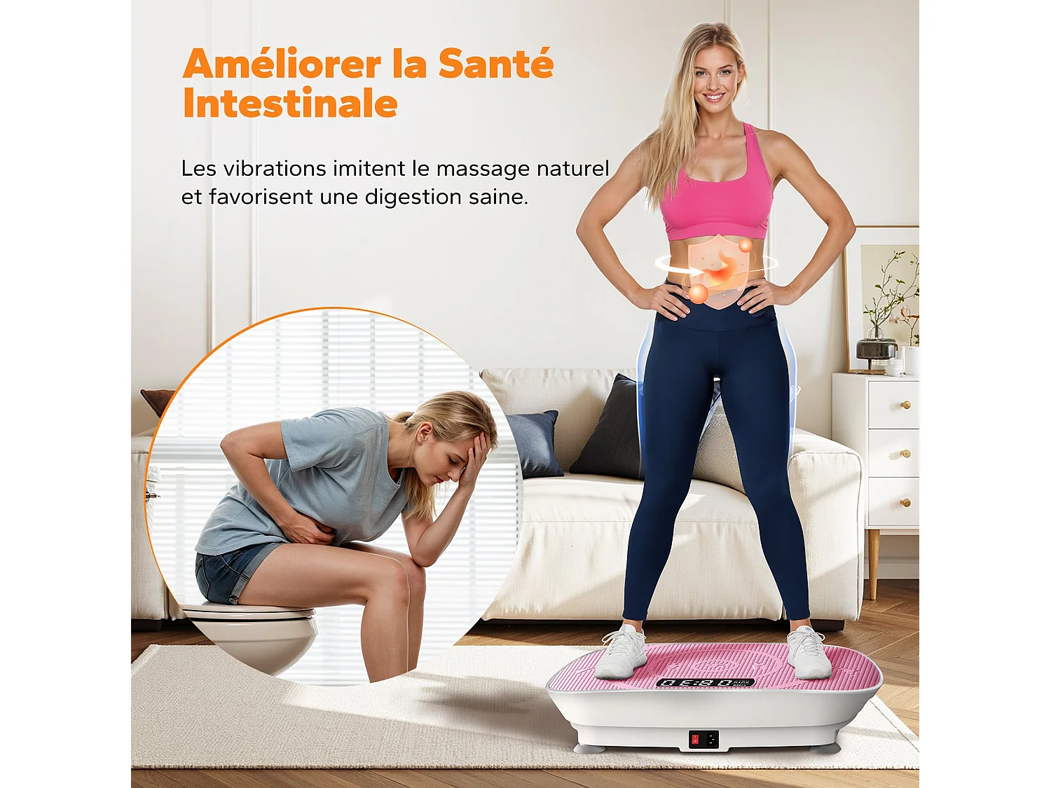 Piattaforma vibrante fitness MERACH mini, rosa, 11 livelli, telecomando, schermo LED, motore silenzioso, compatta, carico 150 kg