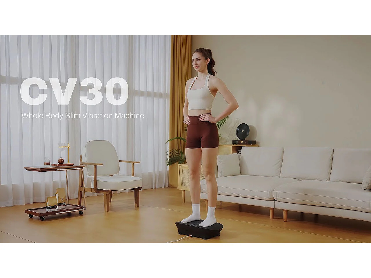 MERACH Mini Trilplaat voor Afvallen - 10 Niveaus Handmatige Modus - Bluetooth - Compacte Vibratieplaat met LED Scherm, Afstandsbediening en Stille Werking≤65dB