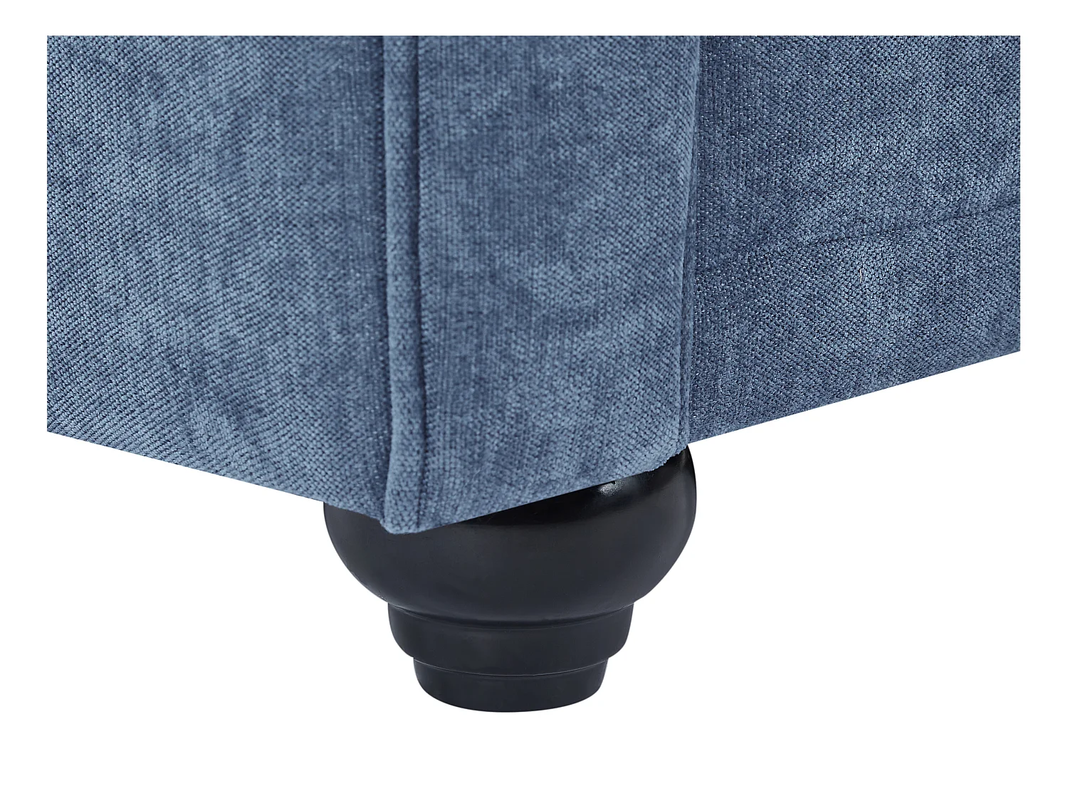 3-seters sofa og 2 armchairs i blått stoff CHESTERFIELD