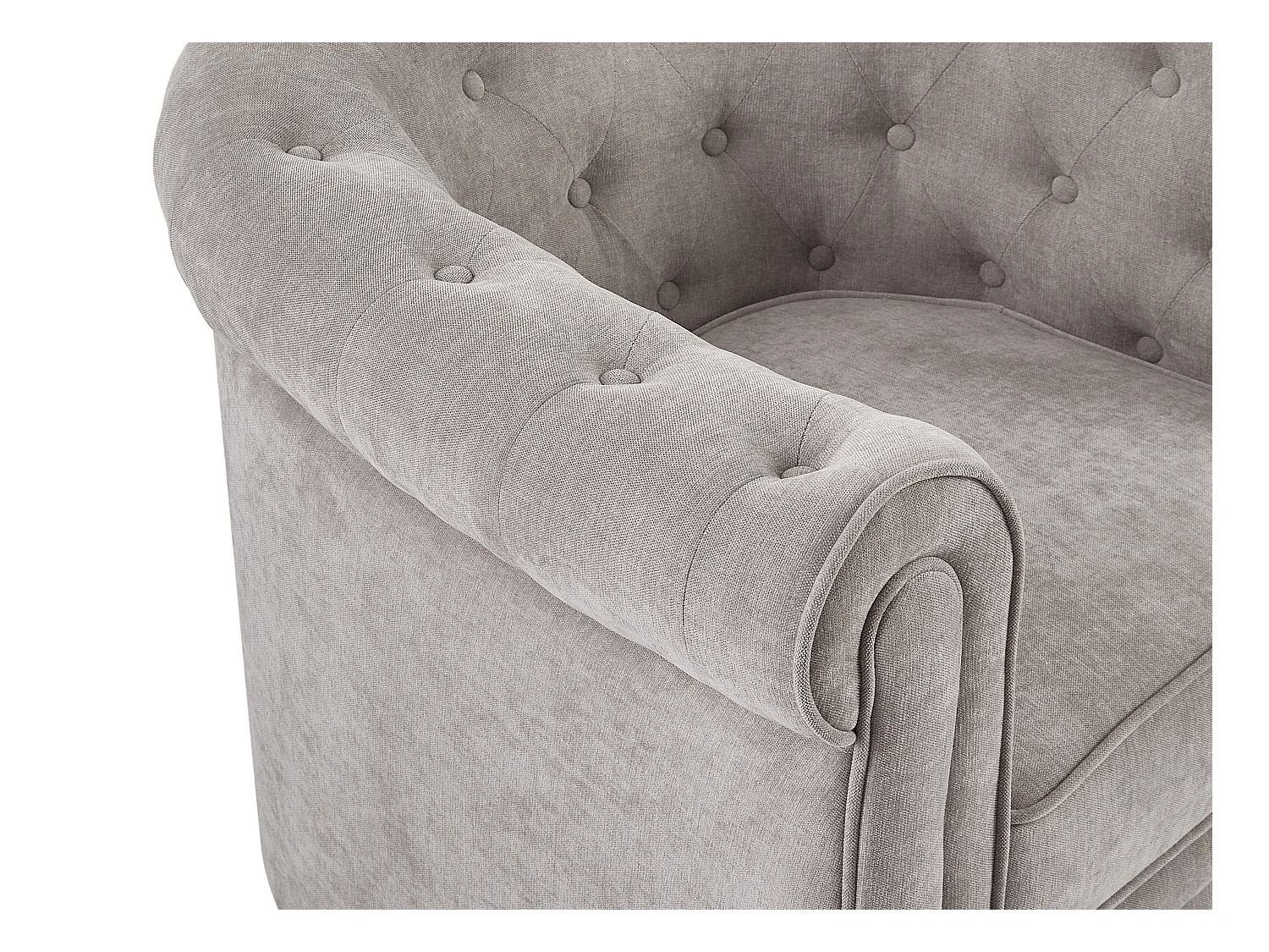 Sett med 2 stoler i grått stoff CHESTERFIELD