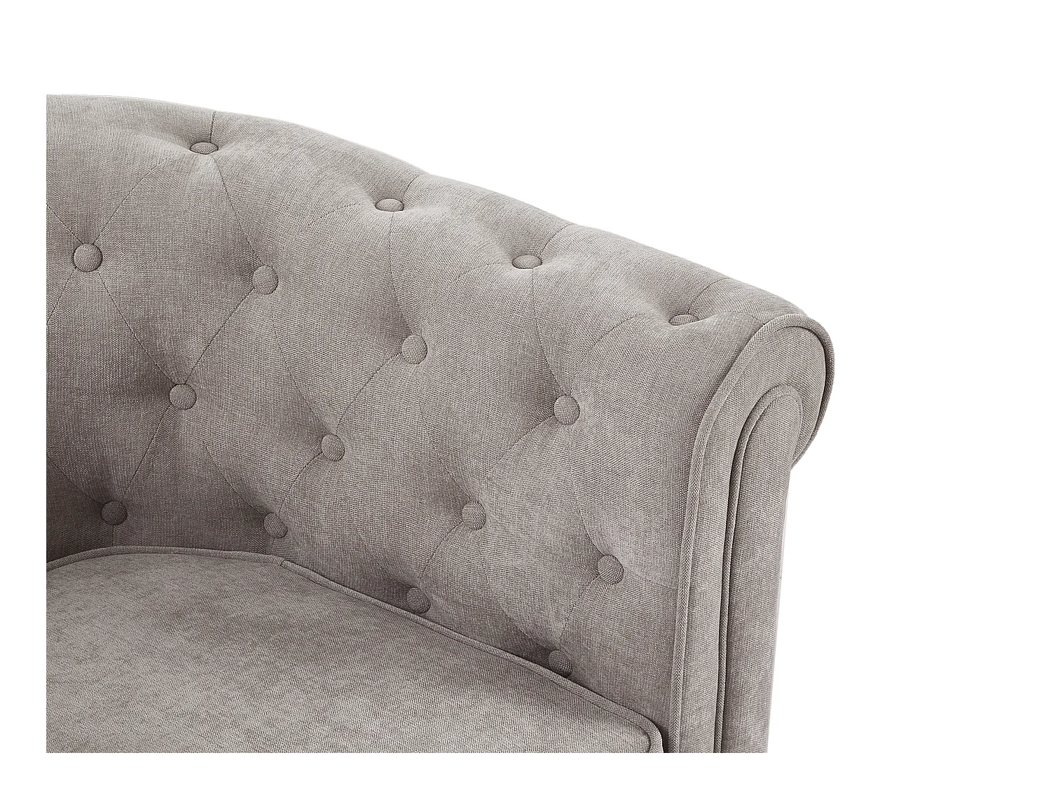 Sett med 2 stoler i grått stoff CHESTERFIELD