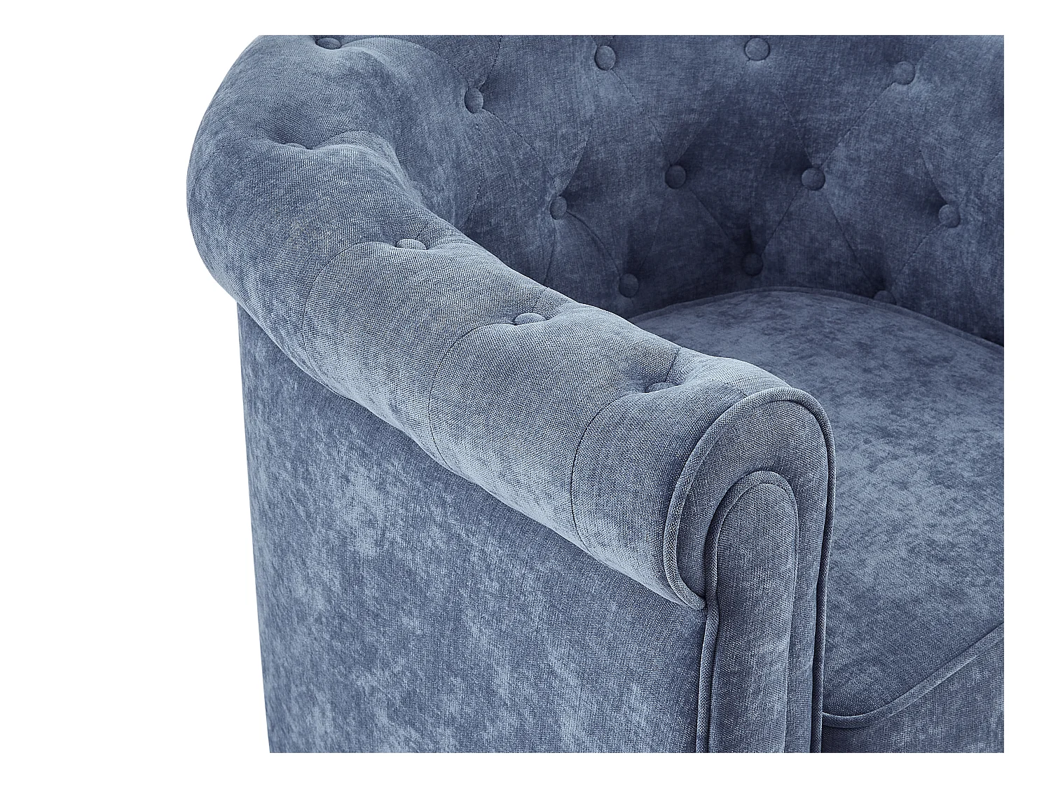 Sett med 2 blå stoffstoler CHESTERFIELD