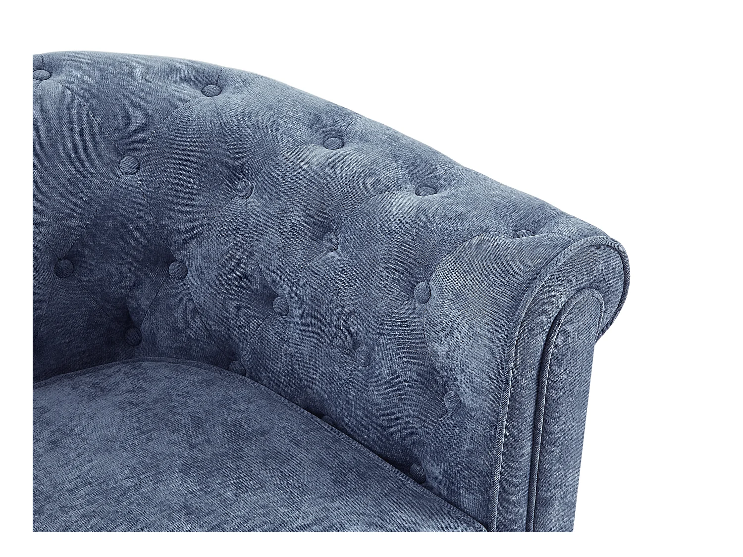 Sett med 2 blå stoffstoler CHESTERFIELD