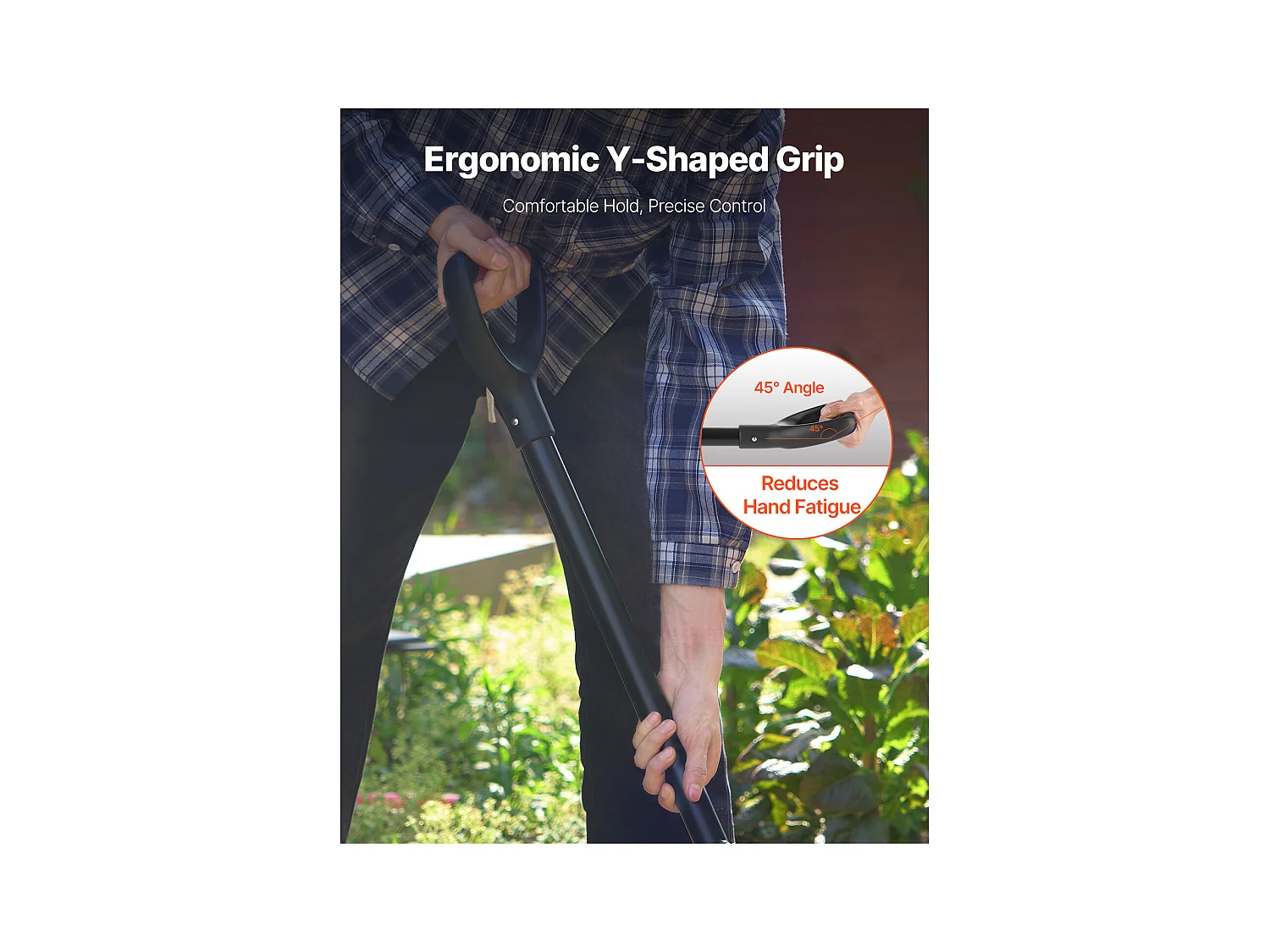 Fourche à Bêcher SucceBuy 5 Dents, Outil de Jardinage avec Manche en Métal Solide, Longueur Totale de 105 cm, Poignée en Y Ergonomique, Idéale pour Creuser