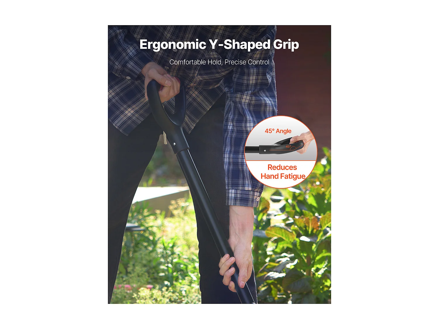 Fourche à Bêcher SucceBuy 5 Dents, Outil de Jardinage avec Manche en Métal Solide, Longueur Totale de 105 cm, Poignée en Y Ergonomique, Idéale pour Creuser