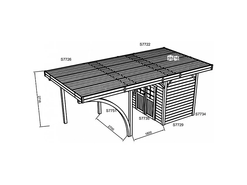 Carport combination 4064x7064
