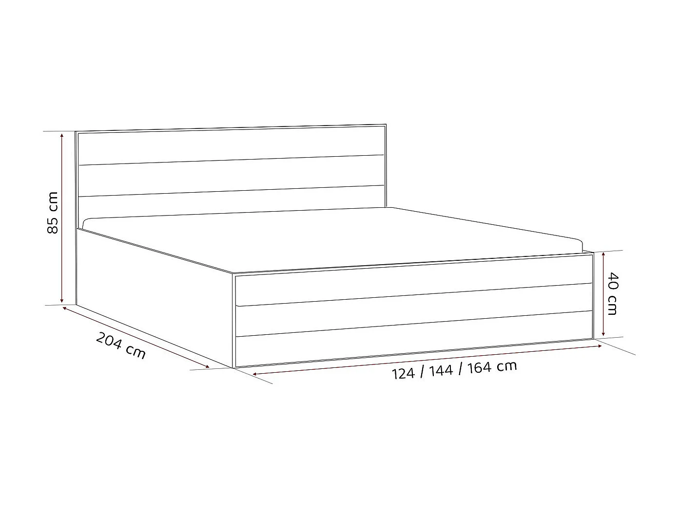 Lit tapissé VANTAGE avec coffre de rangement pour la literie | 160x200 Beige
