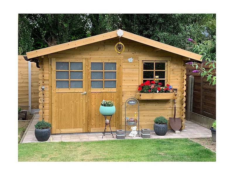Abri de jardin en bois - 3580 x 2980 mm