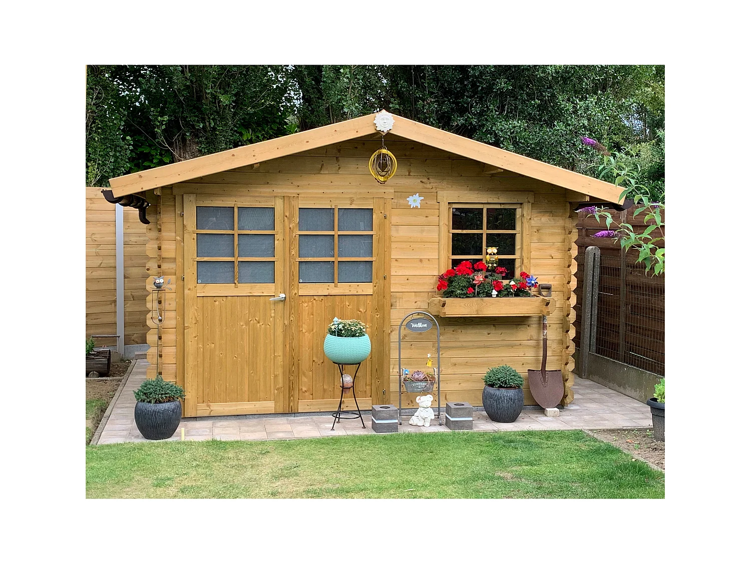 Abri de jardin en bois - 3580 x 2980 mm