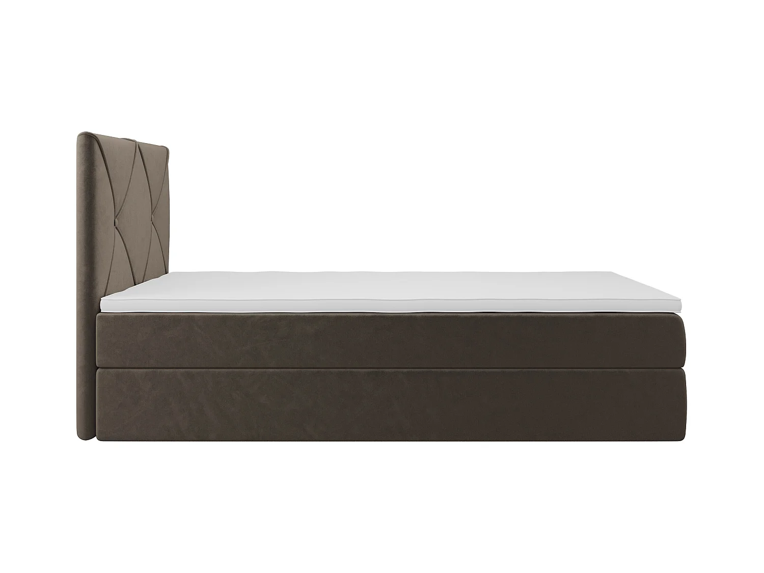 BEDANTE Lit boxspring ALTEA 80x200 Monolith 15 marron lit coffre lit simple lit d’hôtel