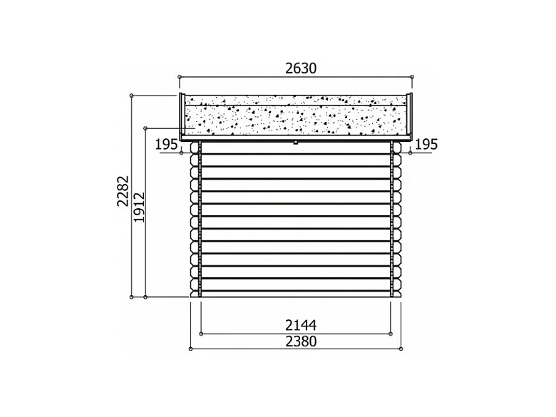 Abri de jardin en bois - 2980 x 2380