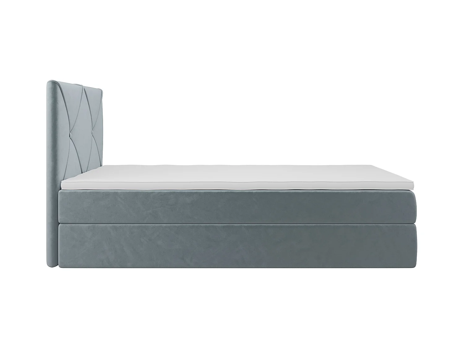 BEDANTE Lit boxspring ALTEA 80x200 Monolith 72 bleu lit coffre lit simple lit d’hôtel