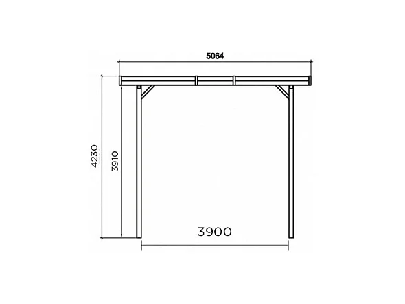 Carport base 5x5 hauteur 4m