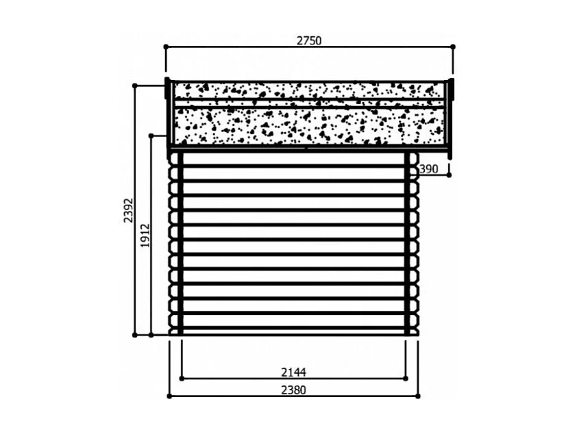 Abri de jardin en bois - 2380 x 2380