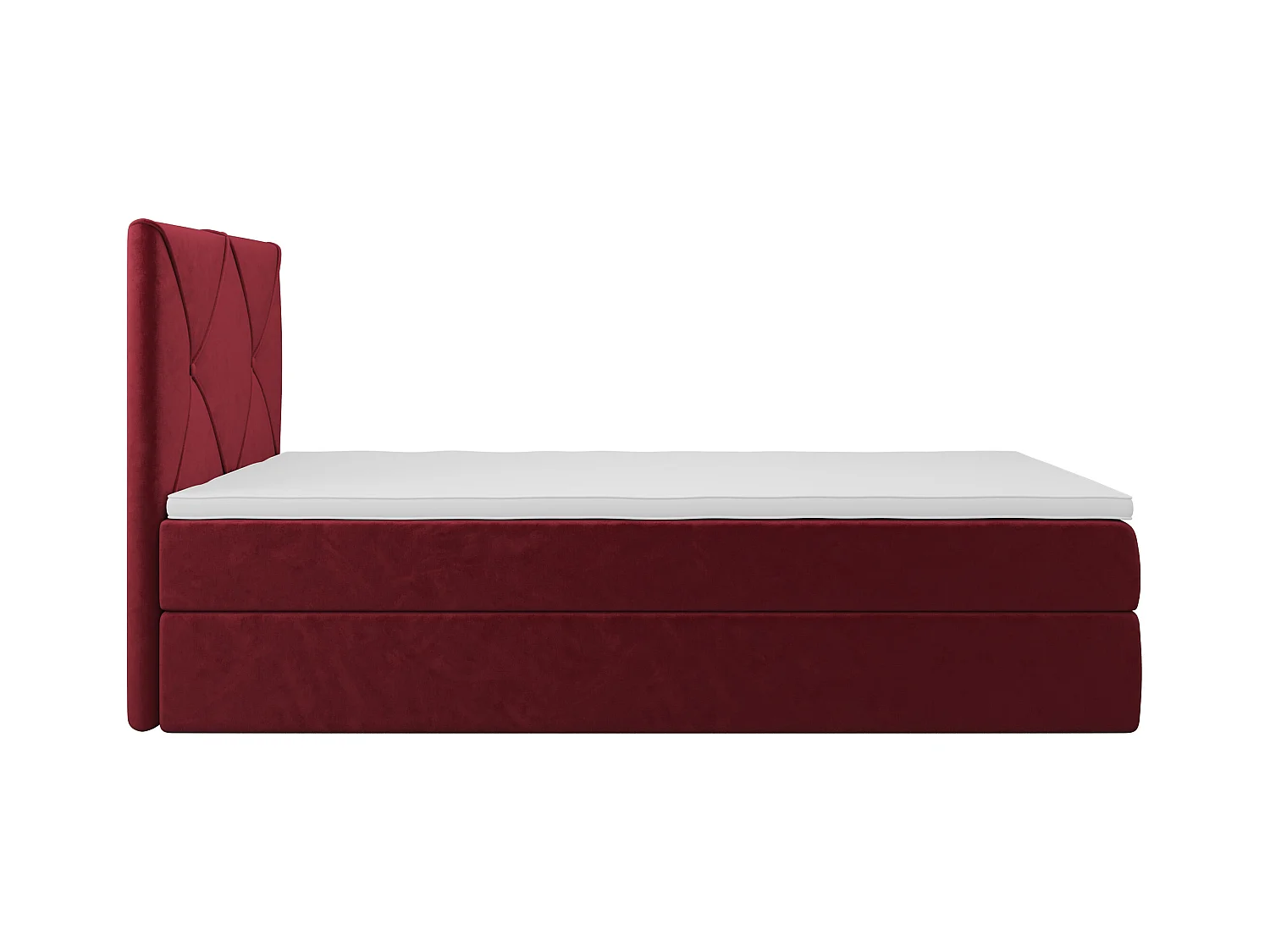 BEDANTE Lit boxspring ALTEA 80x200 Monolith 59 rouge lit coffre lit simple lit d’hôtel
