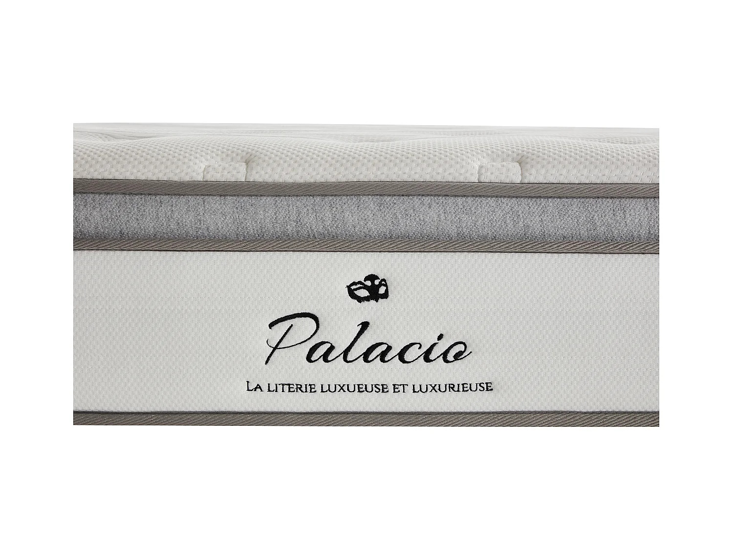 Ensemble 160 x 200 cm sommier coffre naturel clair + matelas ressorts ensachés 7 zones accueil TPE ép.28cm - ONEBIA de PALACIO