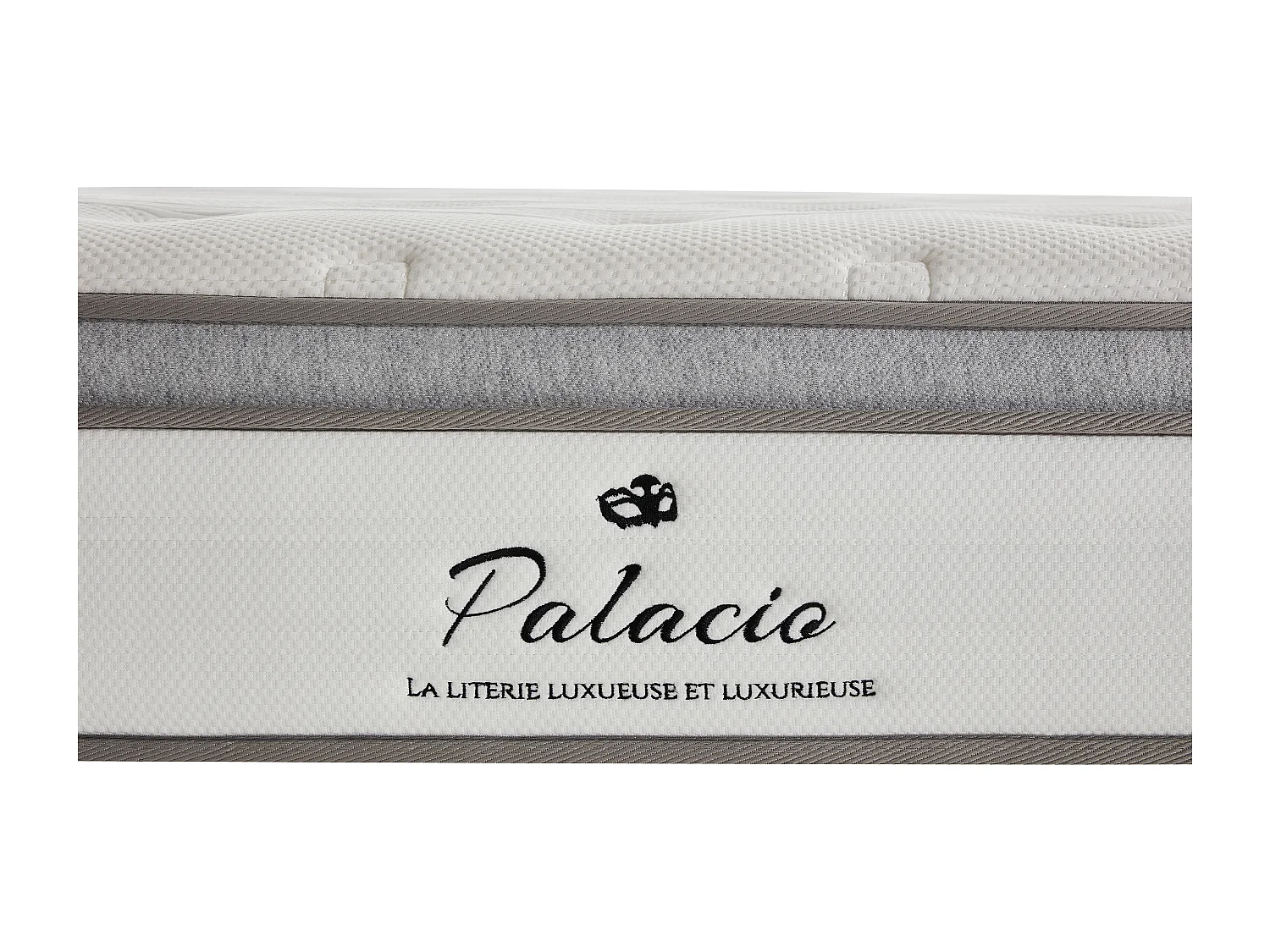 Ensemble 160 x 200 cm sommier coffre blanc + matelas ressorts ensachés 7 zones accueil TPE ép.28cm - ONEBIA de PALACIO