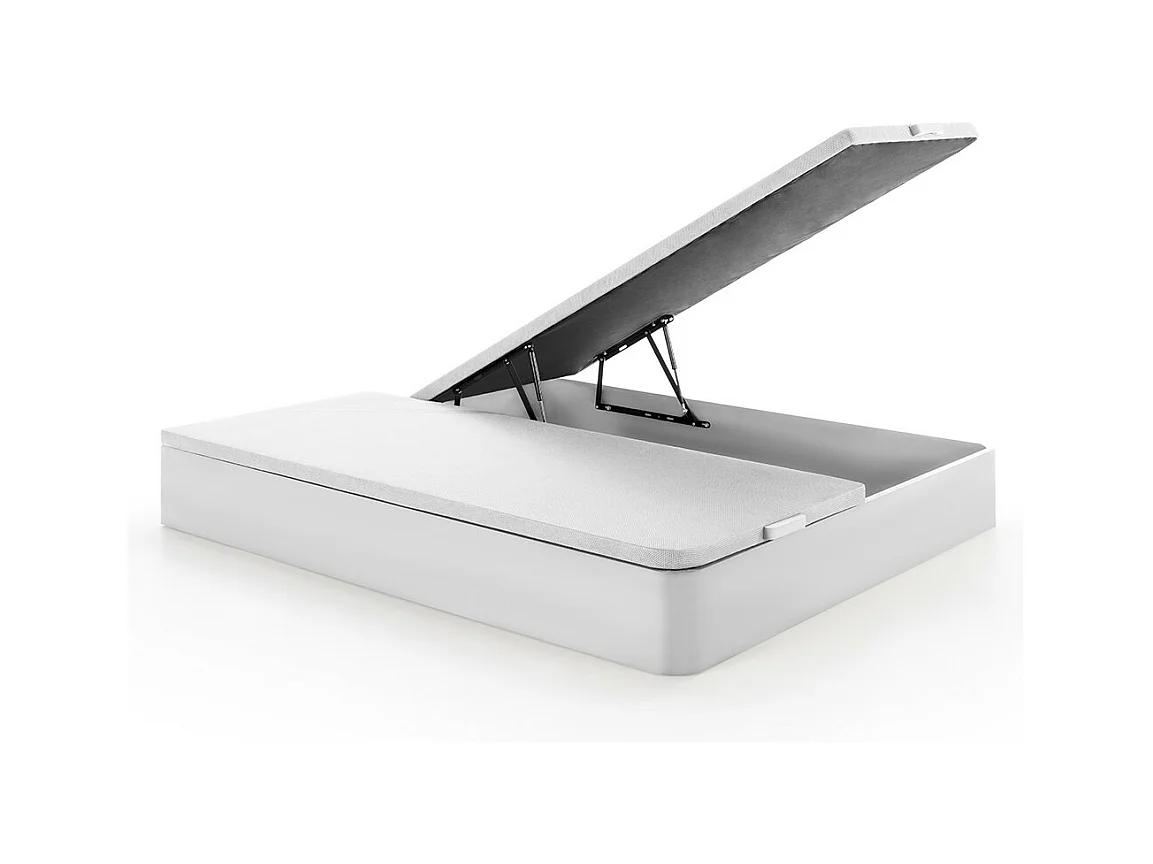 Ensemble 180 x 200 cm sommier coffre blanc + matelas ressorts ensachés 7 zones accueil TPE ép.28cm - ONEBIA de PALACIO