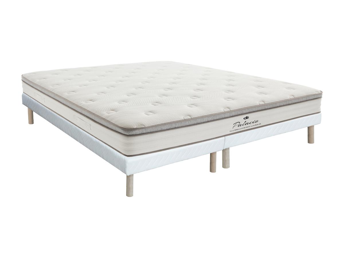 Bett-Set 180x200 cm - Polsterbettgestell + Taschenfederkernmatratze 7 Zonen günstig online kaufen