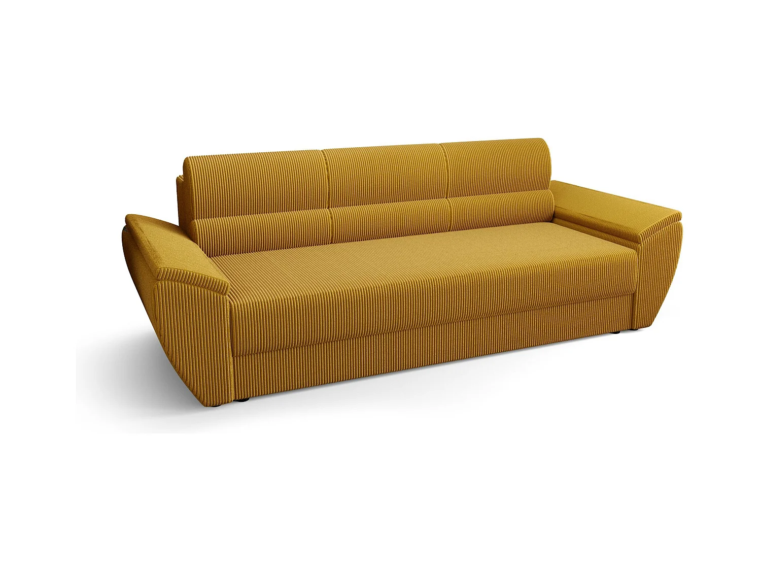 BEDANTE CANAPÉ REBI BIS avec fonction lit POSO 01 Sable avec espace de rangement, coffre de lit, canapé de salon, sofa, canapé-lit, canapé avec coffre