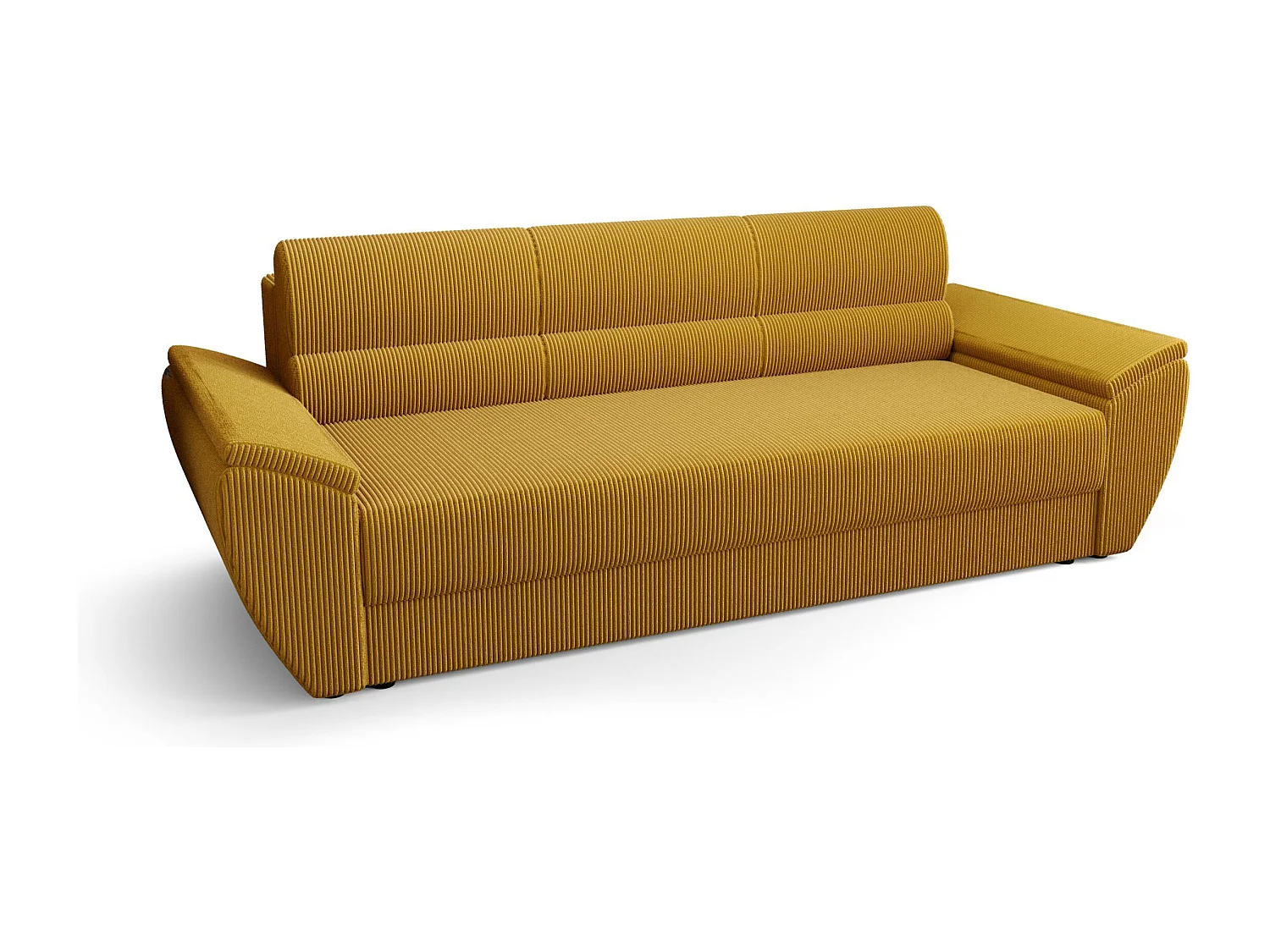 BEDANTE CANAPÉ REBI BIS avec fonction lit POSO 01 Sable avec espace de rangement, coffre de lit, canapé de salon, sofa, canapé-lit, canapé avec coffre